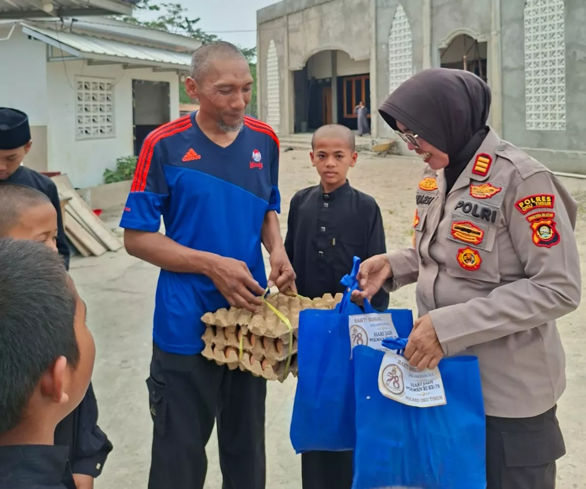 Polres OKU Timur Salurkan Sembako kepada Anak Yatim, Wujud Kepedulian dan Doa Bersama