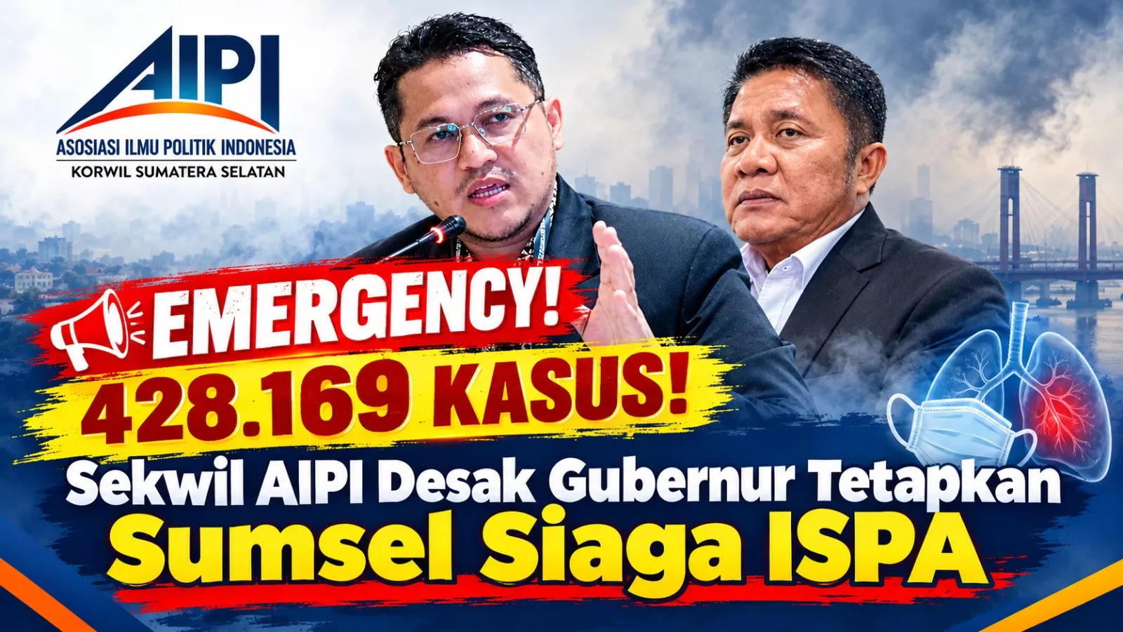 428 Ribu Kasus ISPA, Gubernur Diminta Tetapkan Sumsel Siaga