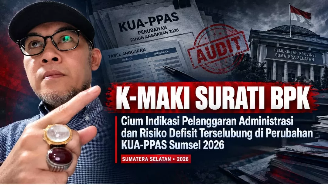 K-MAKI Surati BPK: Cium Indikasi Pelanggaran Administrasi dan Risiko Defisit Terselubung di Perubahan KUA-PPAS Sumsel 2026