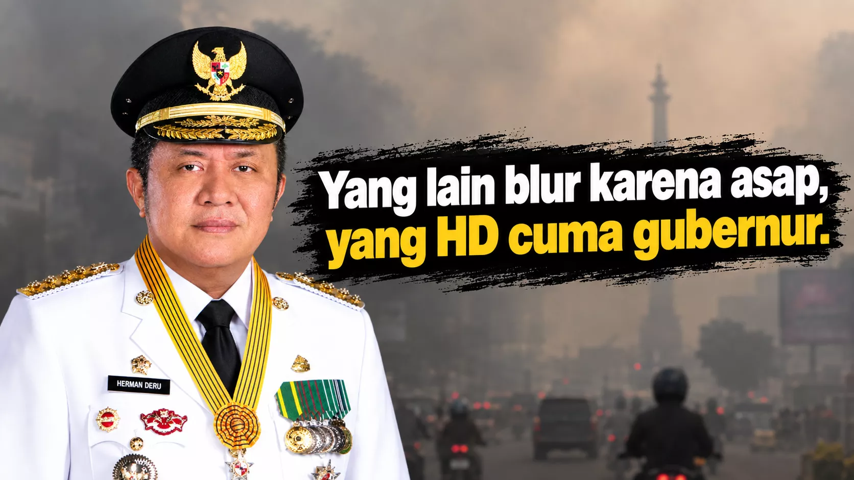 Asap Karhutla Kian Mencekik Memicu Luapan Emosi Netizen terhadap Gubernur Herman Deru