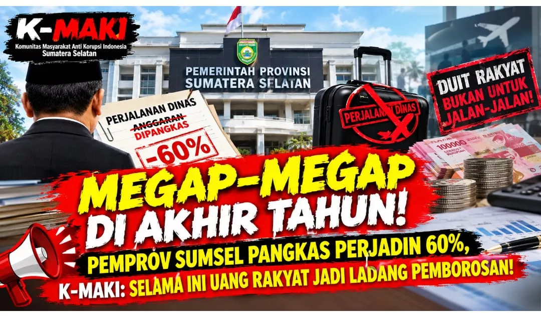 Efisiensi Anggaran Pemprov Sumsel Disorot, K-MAKI Pertanyakan Perencanaan dan Kondisi Fiskal Daerah