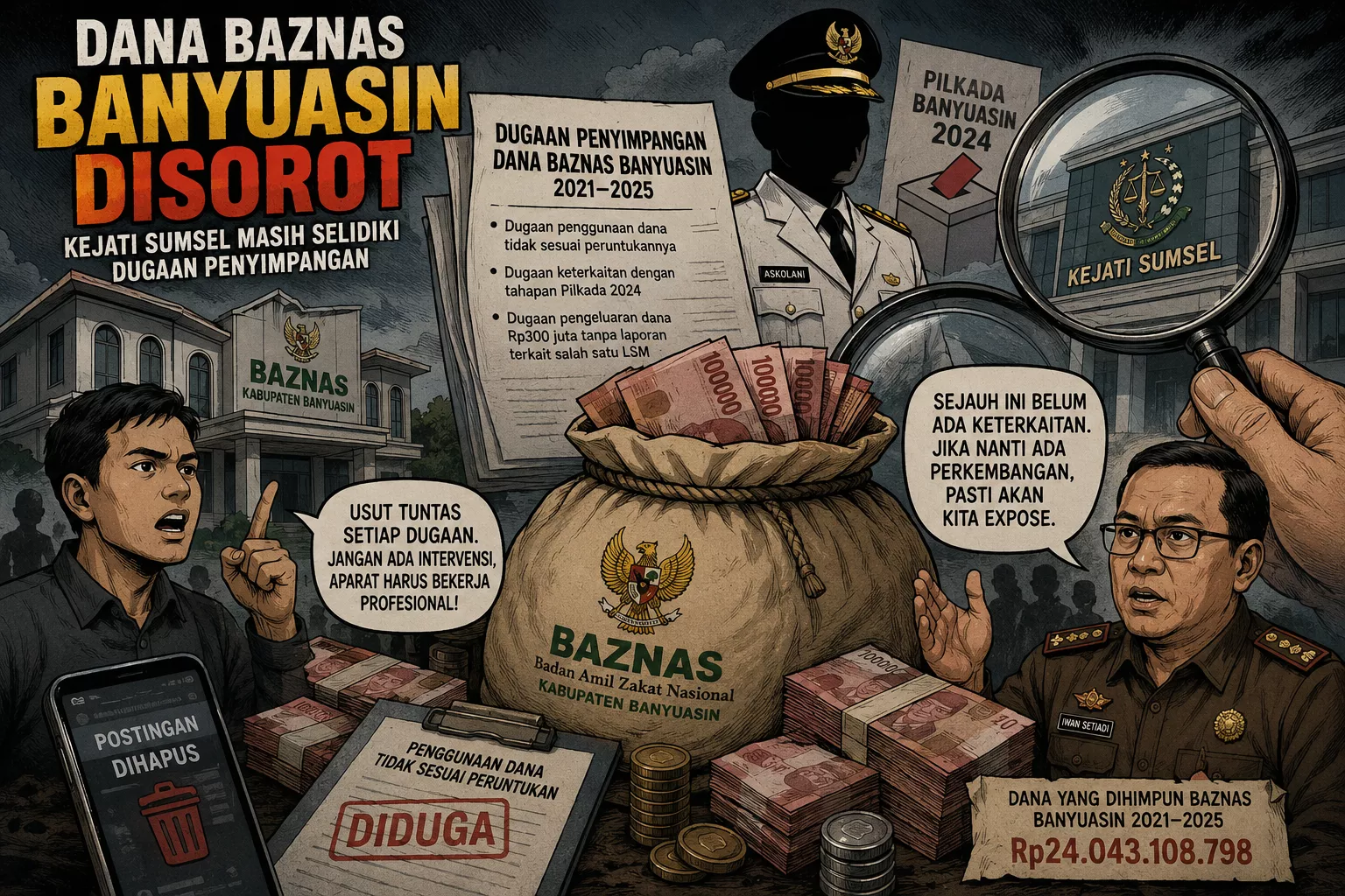 Dana Baznas Banyuasin Disorot, Kejati Sumsel Masih Selidiki Dugaan Penyimpangan