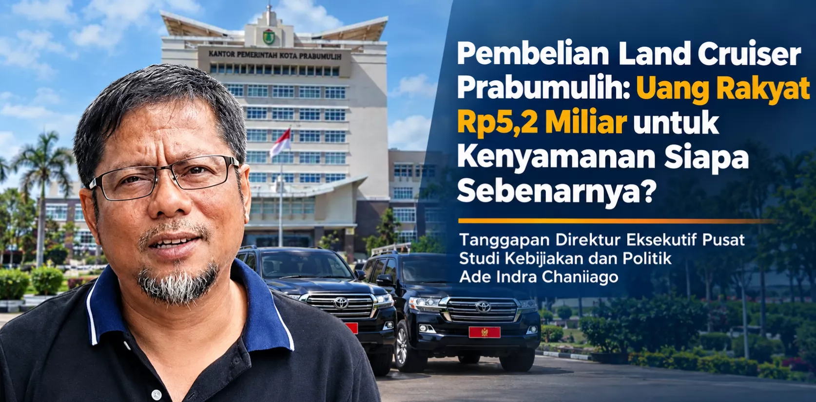 Pembelian Land Cruiser Prabumulih, Uang Rakyat Rp5,2 Miliar untuk Kenyamanan Siapa Sebenarnya?