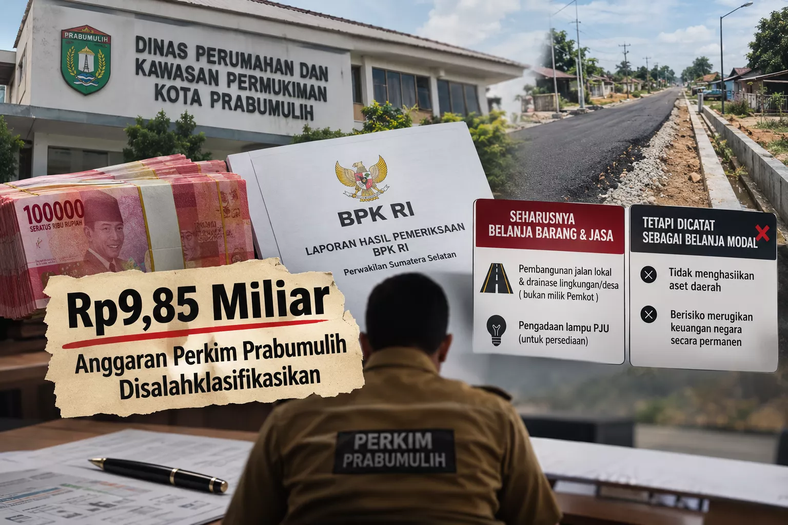 Rp9,85 Miliar Anggaran Perkim Prabumulih Disalahklasifikasikan, Aset Tidak Menjadi Milik Daerah