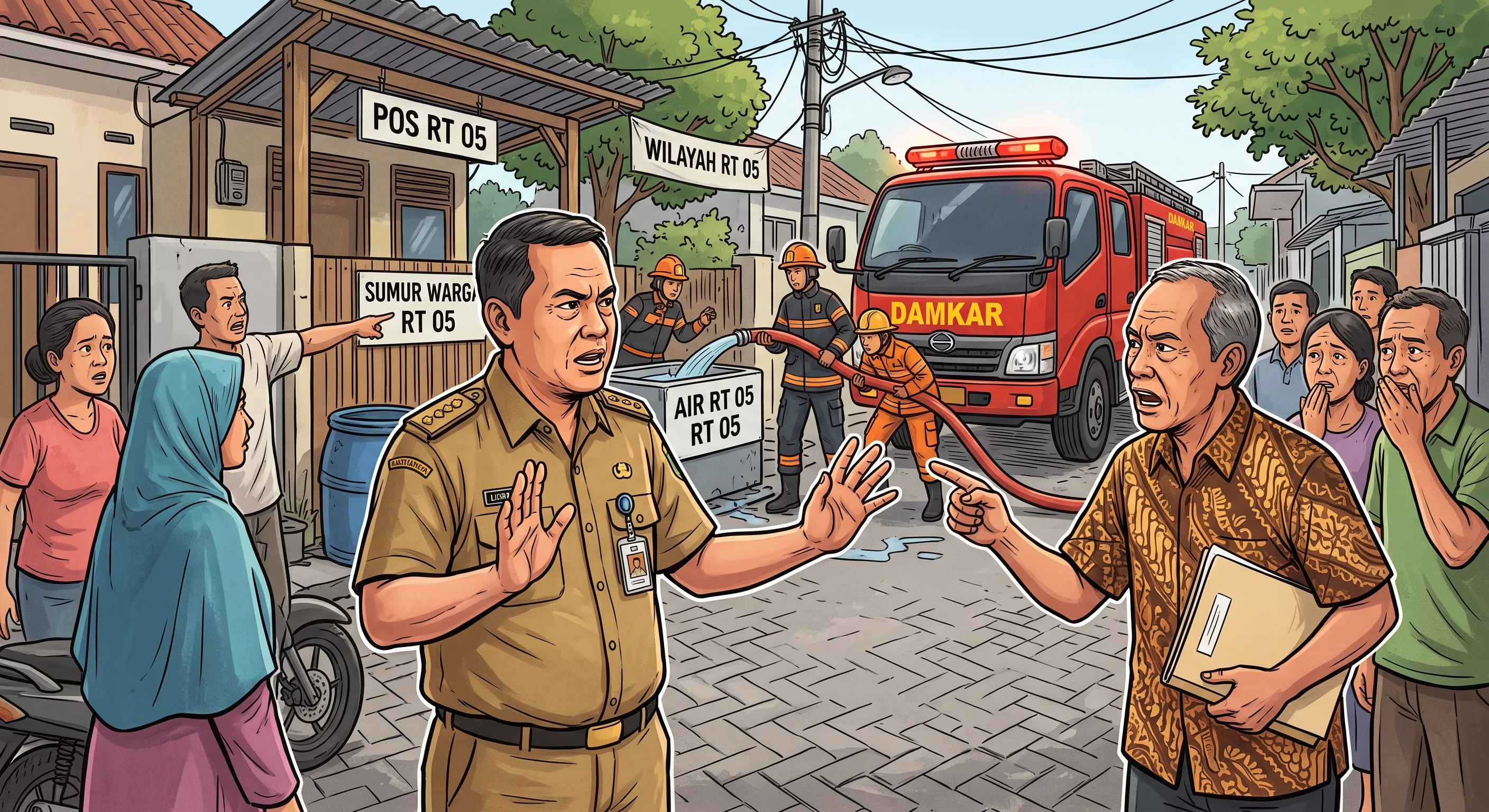 Polemik Ketua RT 05, Lurah Bantah Pecat JK: Berawal dari Persoalan Pengambilan Air Damkar