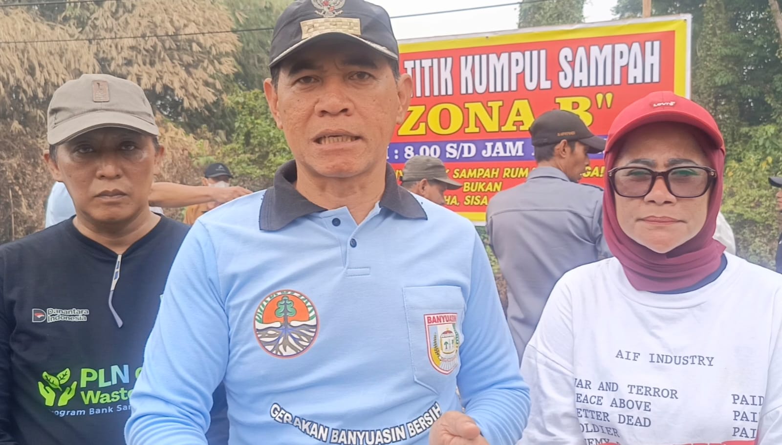 Camat talang kelapa, Salinan saat memberi keterangan saat memberikan keterangan terkait Gerakan Jalan Raya Talang Keramat Bersih di kawasan Jalan Raya Talang Keramat, Banyuasin.