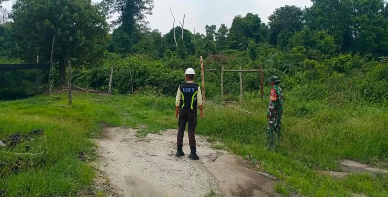 Babinsa Merbau Patroli Lahan Gambut di Desa Lukit Cegah Karhutla