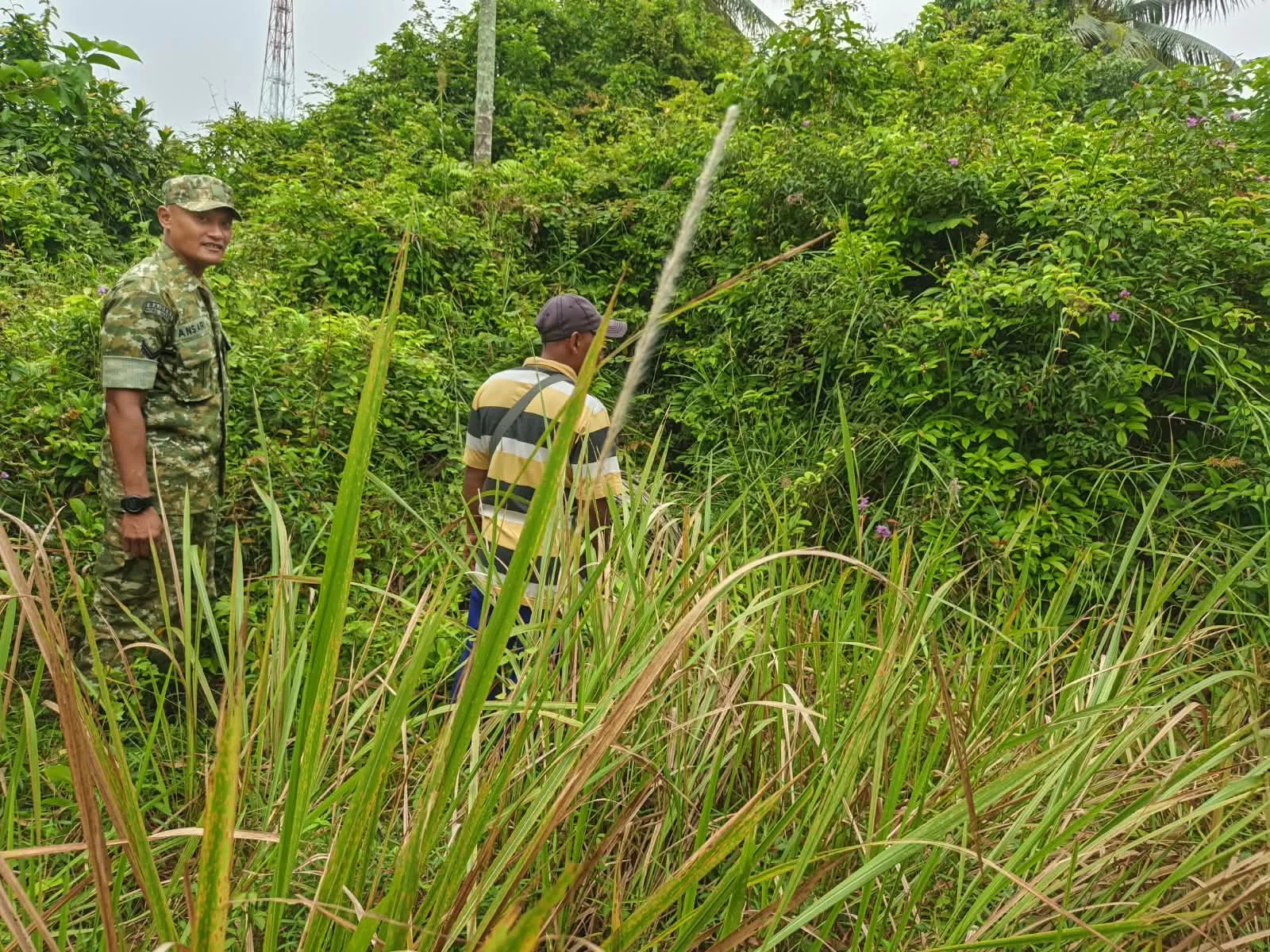 Babinsa dan Warga Merbau Patroli Karhutla, Teluk Belitung Nihil Titik Api
