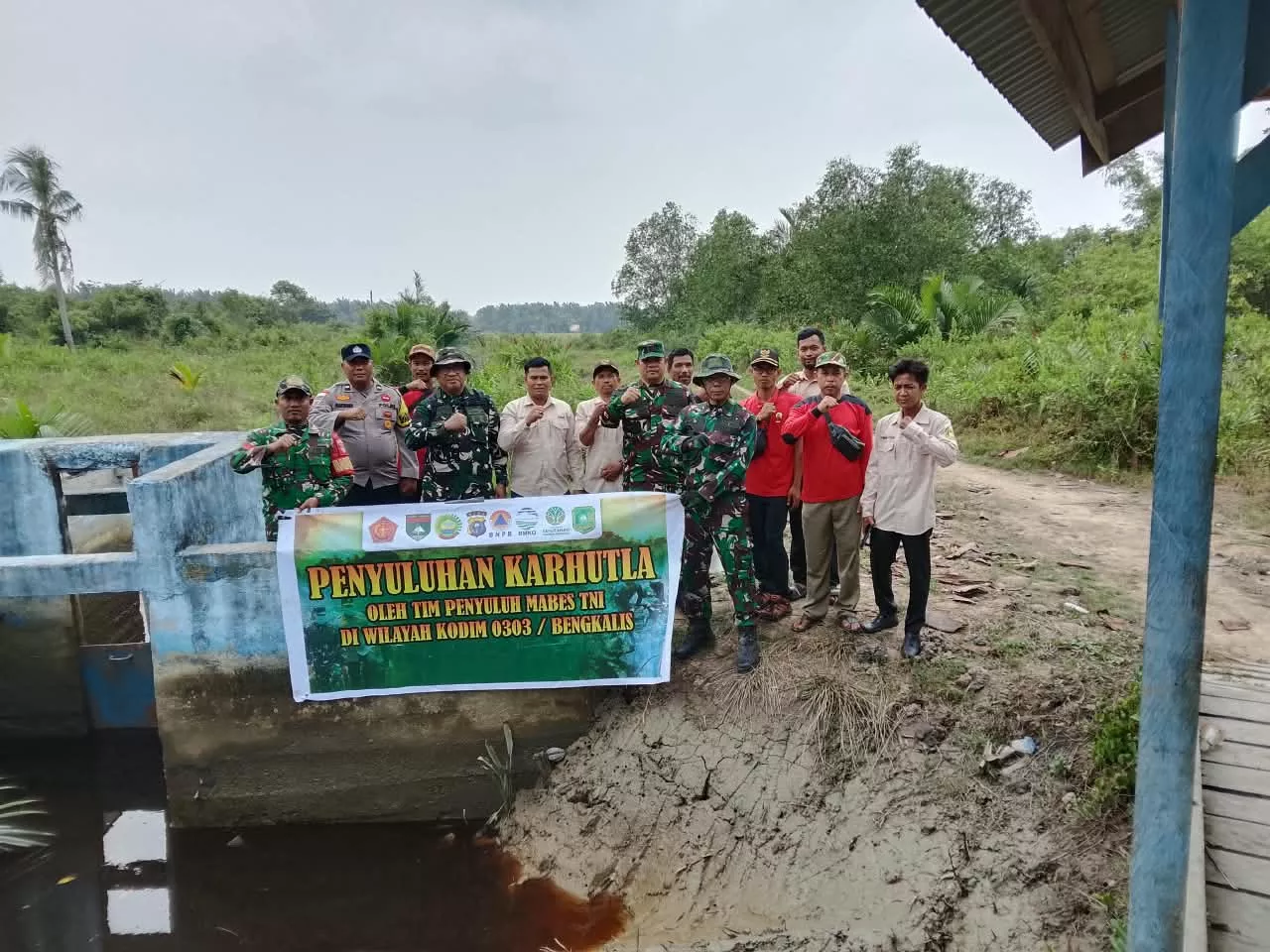Tim Mabes TNI Tinjau Embung dan Lokasi Karhutla di Meranti