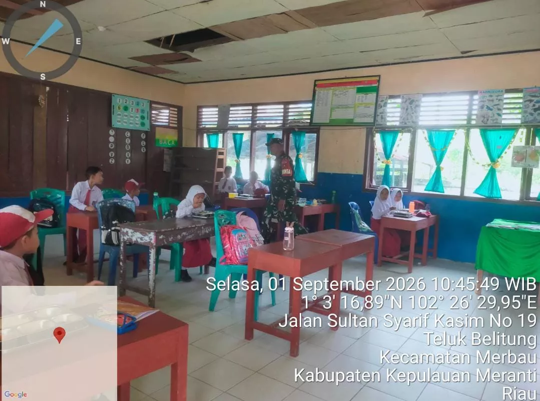 3.023 Siswa dan Guru di Merbau Terima Makan Sehat Bergizi, Babinsa Pastikan Penerima Tepat Sasaran