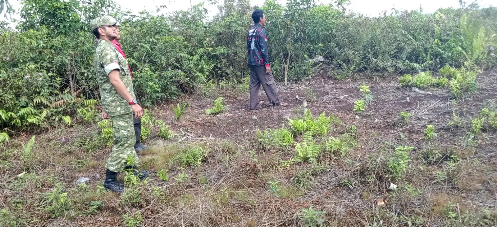 Libatkan Warga Pantau Wilayah Rawan, Babinsa Merbau Pastikan Desa Mengkirau Aman dari Asap