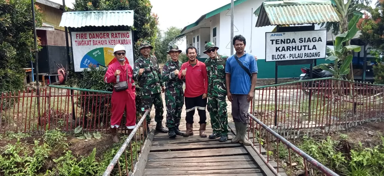 Tim Mabes TNI Cek Kesiapan Embung dan Alat Pemadam Karhutla di Meranti