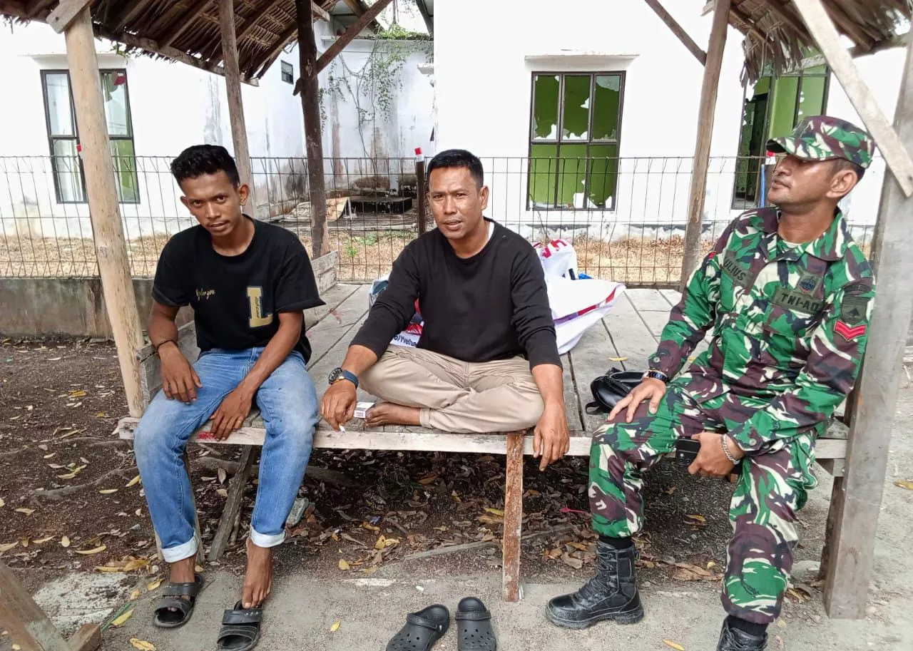 Perkuat Nilai Persatuan, Babinsa Koramil 06/Merbau Gelar Komsos di Kampung Pancasila Teluk Belitung