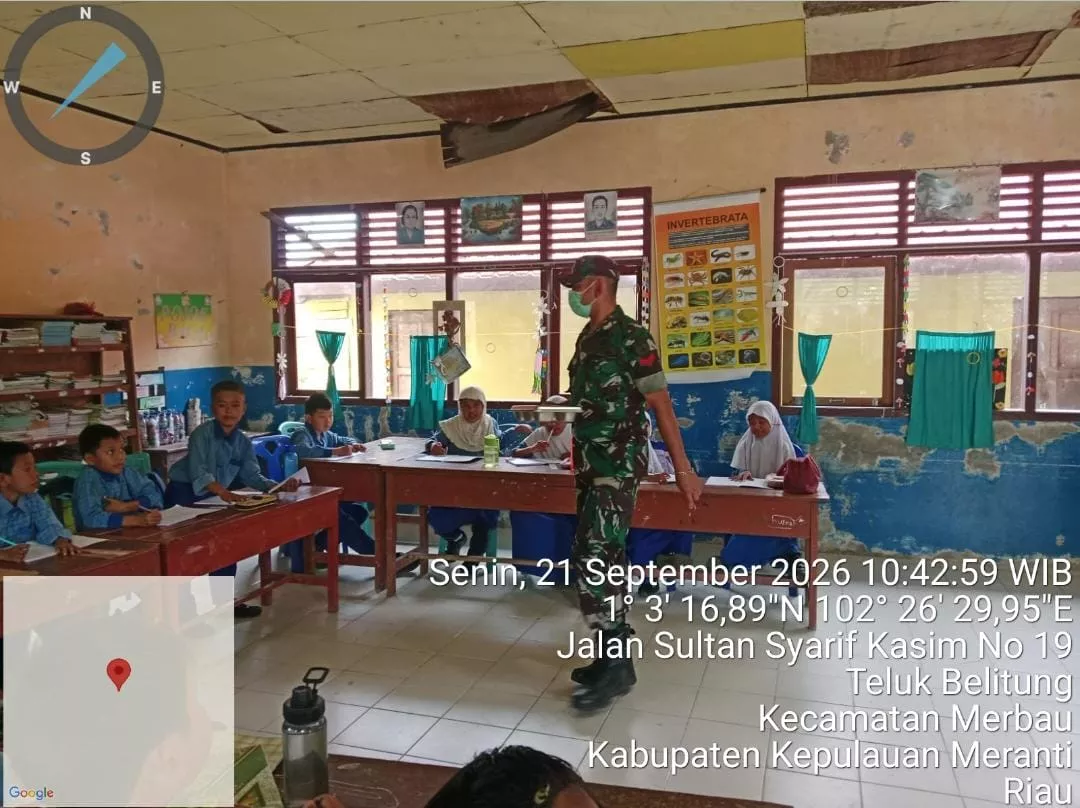 Makan Sehat Bergizi di Merbau Jangkau 3.023 Pelajar dan Guru, Babinsa Pastikan Tepat Sasaran 