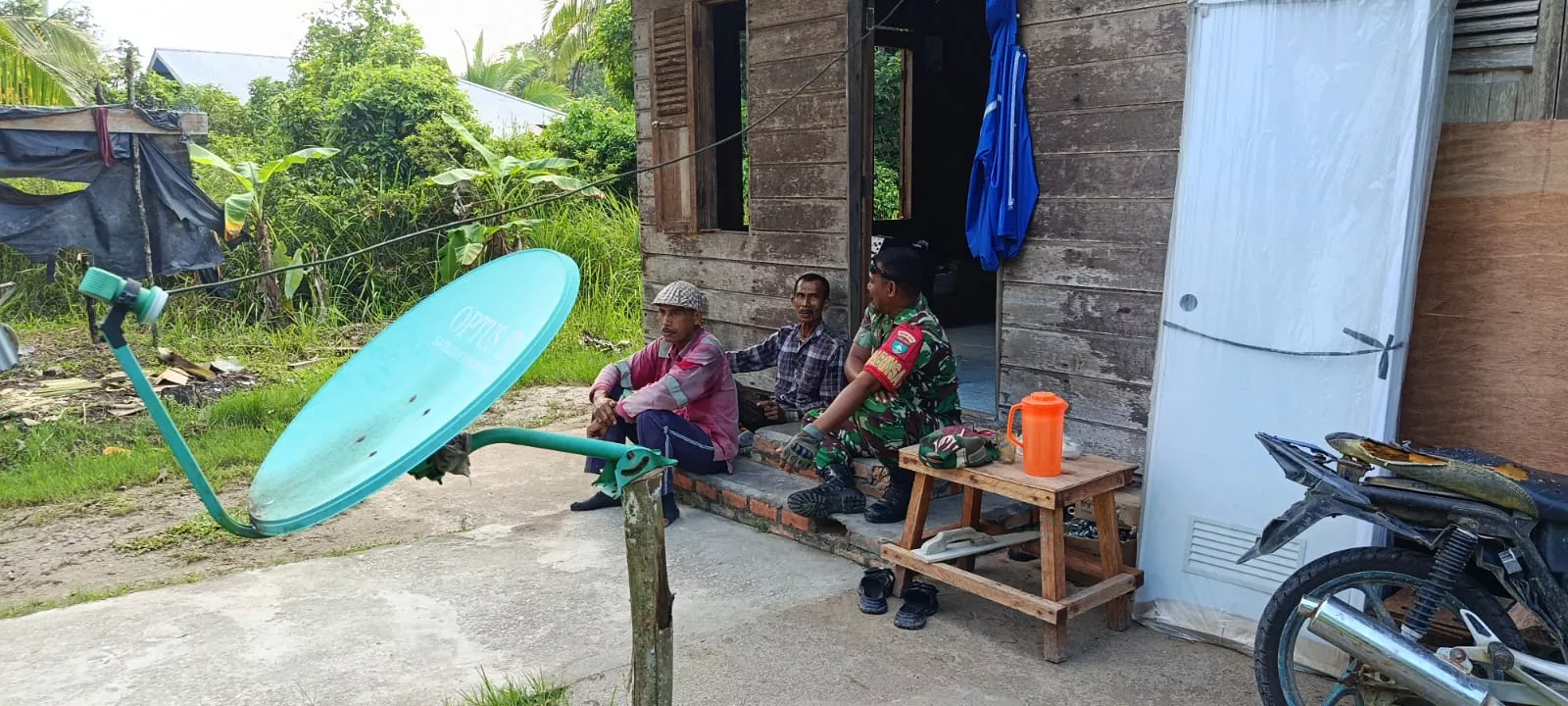 Semangat Bergotong royong dan Saling Peduli Menjadi Salah Satu Materi Yang Disampaikan Babinsa Koramil 06/Merbau 