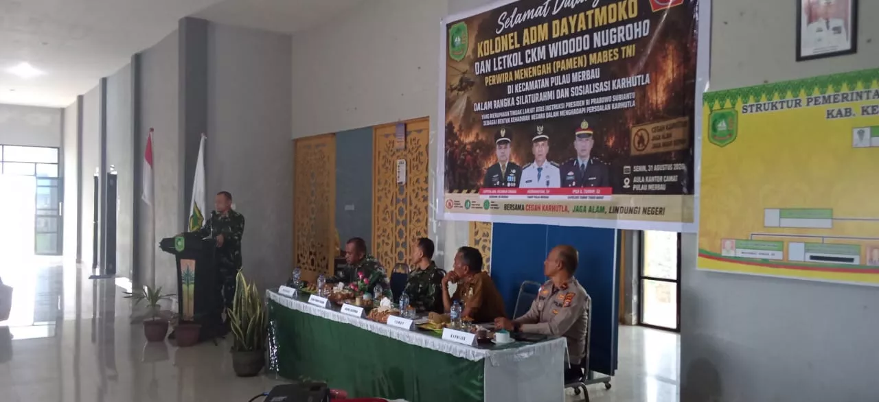 Pulau Merbau Jadi Sasaran Sosialisasi Karhutla Mabes TNI, Kolonel Dayatmoko Sampaikan Langkah Pencegahan
