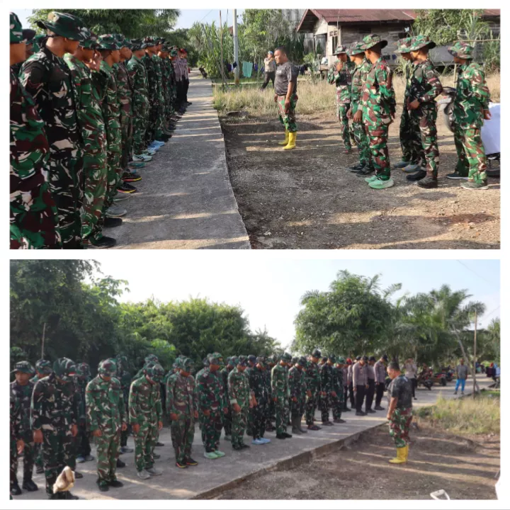 Awali Tugas Dengan Disiplin, Lettu Inf Feby Harahap Pimpin Apel Pagi, Berikan Arahan Dan Semangat Kepada Tim Satgas TMMD