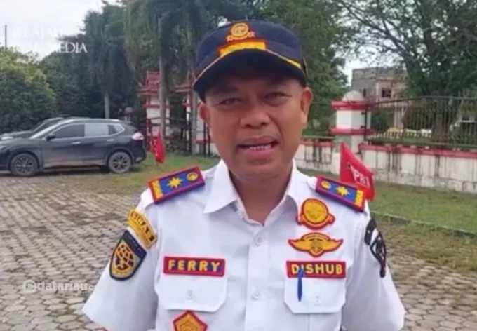 Truk Hantam Portal Baru di Simpang Kualo, Dishub Pelalawan Tindak Tegas