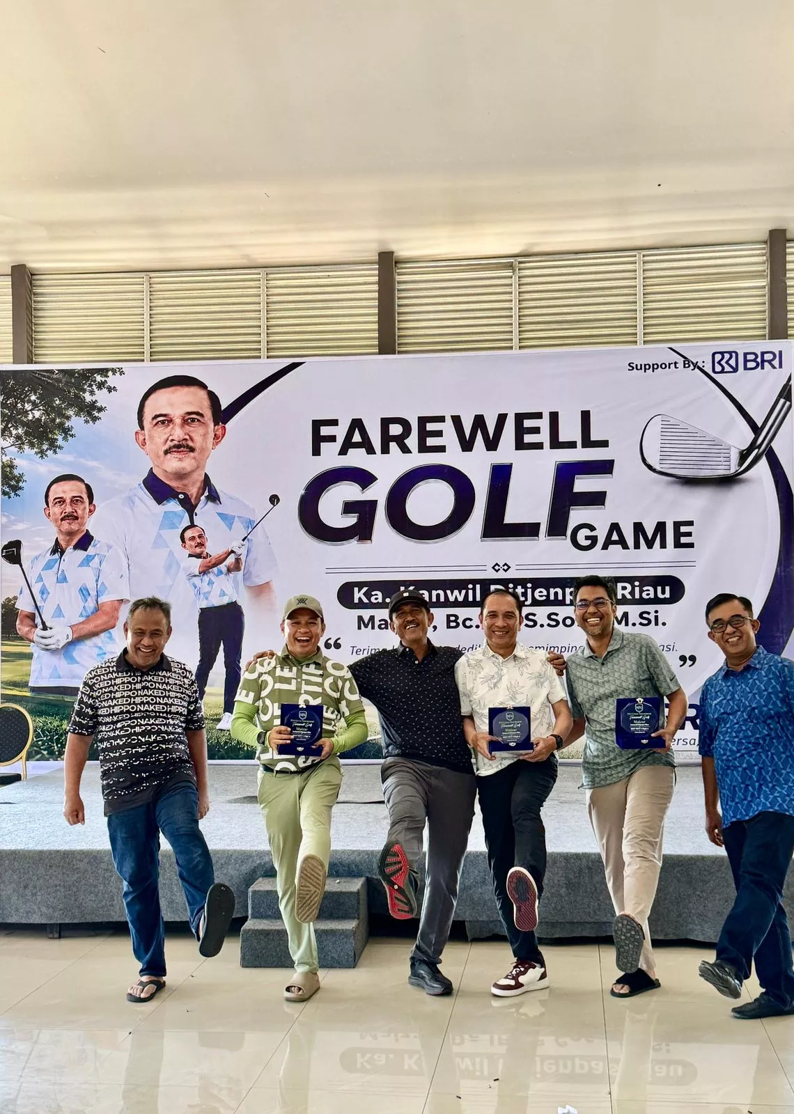 Husni Tamrin Raih Juara 1 Plak A pada Farewell Golf Game Kakanwil Ditjenpas Riau