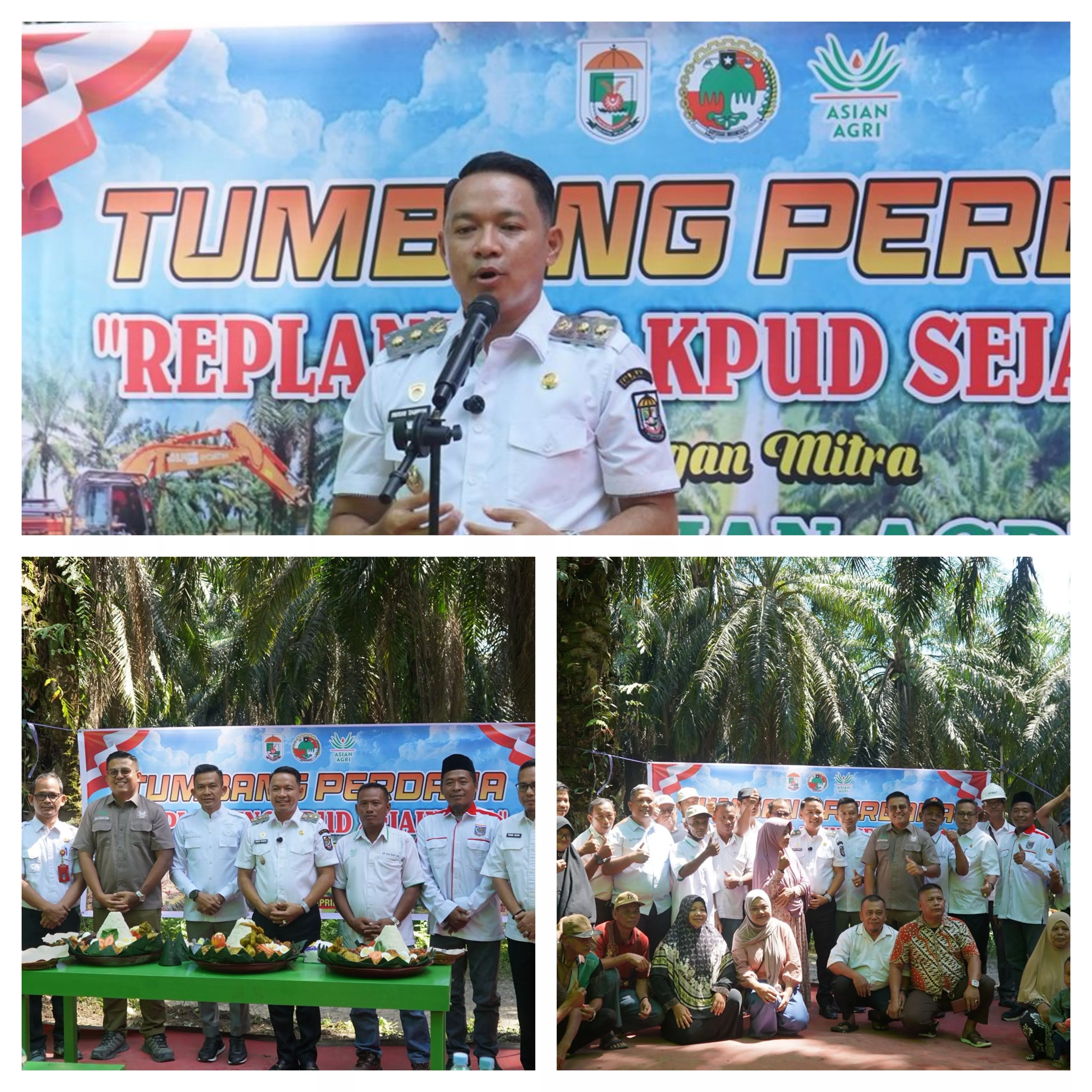 Wabup Pelalawan H. Husni Tamrin, SH Hadiri Syukuran Replanting Perdana KPUD Sejahtera di Desa Makmur