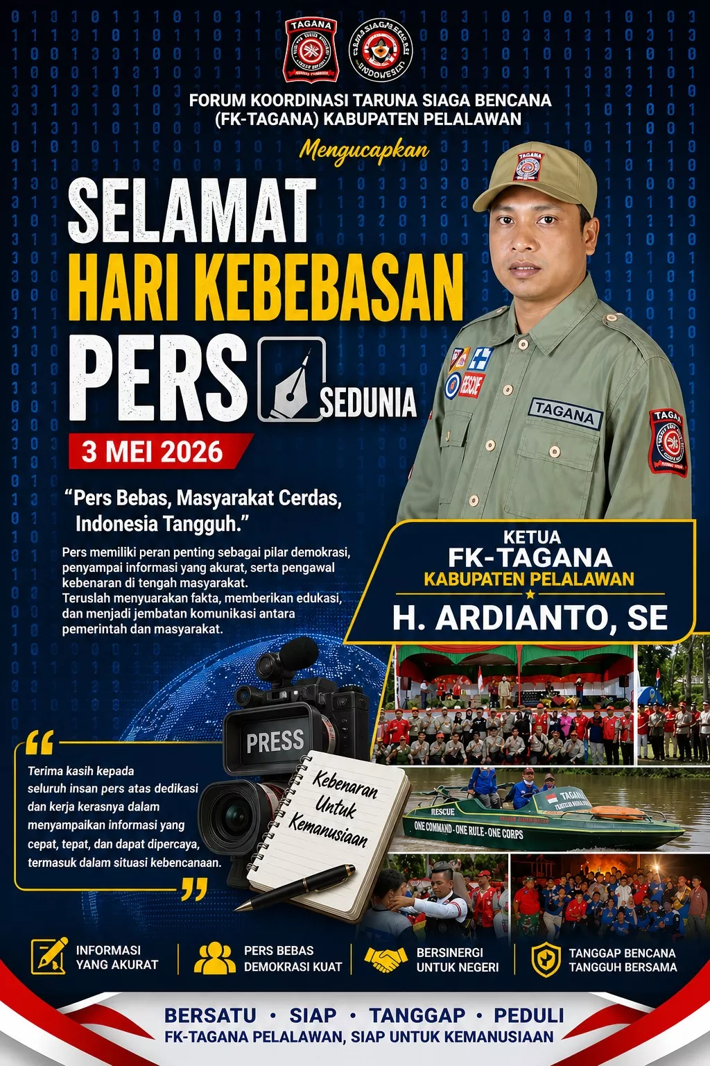 FK-TAGANA Pelalawan Gaungkan Semangat Pers di Hari Kebebasan Pers Sedunia 2026