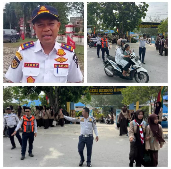 Dishub Pelalawan Siaga di Jam Sekolah, Ferry Zulkarnain: Keselamatan Siswa Menjadi Prioritas Utama