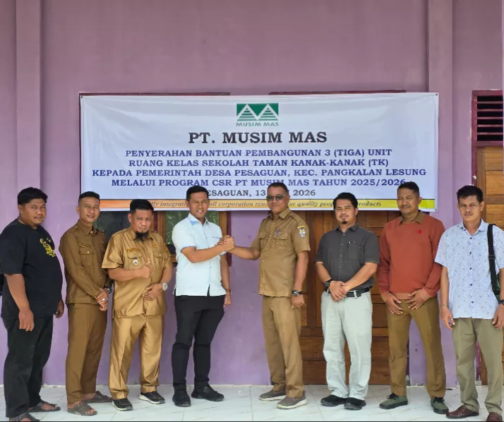PT Musim Mas Bangun 3 Ruang Kelas TK di Pesaguan, Wujud Nyata CSR untuk Pendidikan