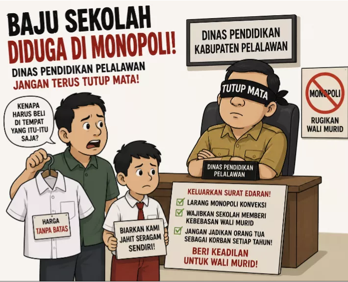 Wali Murid Keberatan Harga Seragam Sekolah, Dinas Pendidikan Pelalawan Didesak Terbitkan Surat Edaran Cegah Dugaan Monopoli