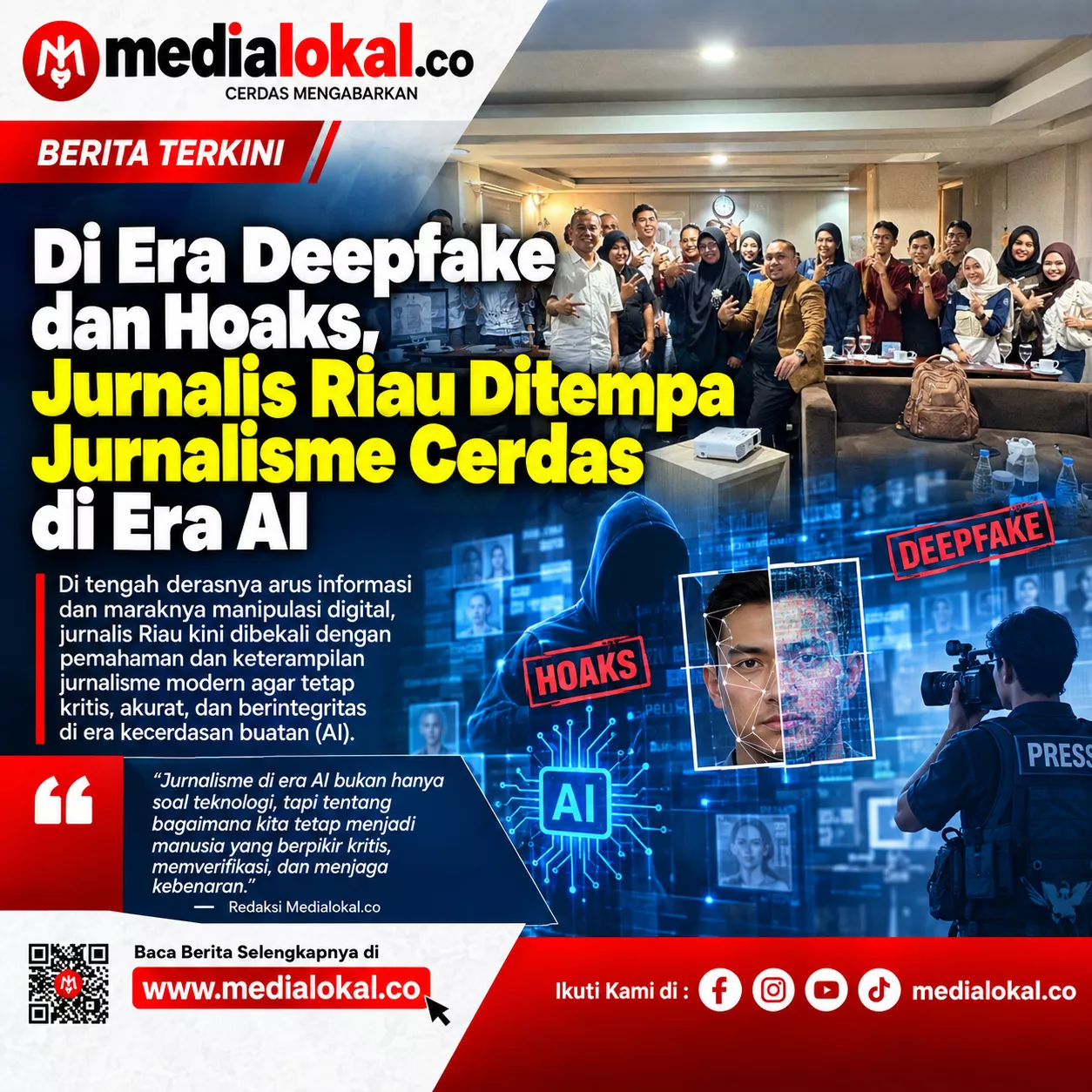 AI Makin Canggih, Kelas Digital Riau 2026 Ingatkan: Jangan Asal Share! 