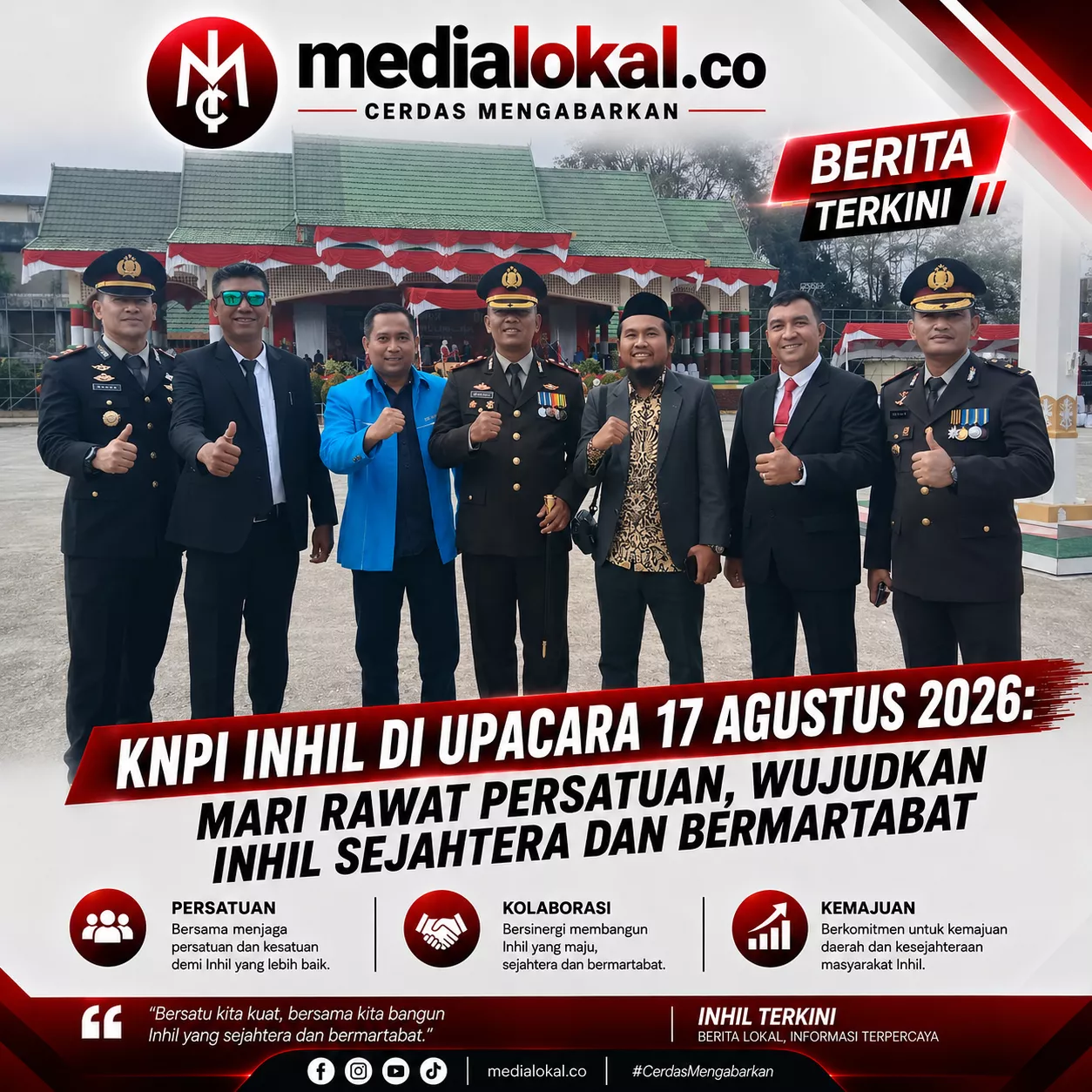 Momentum 81 Tahun Merdeka: KNPI Inhil Serukan Pemuda Terus Berkarya dan Menjaga NKRI