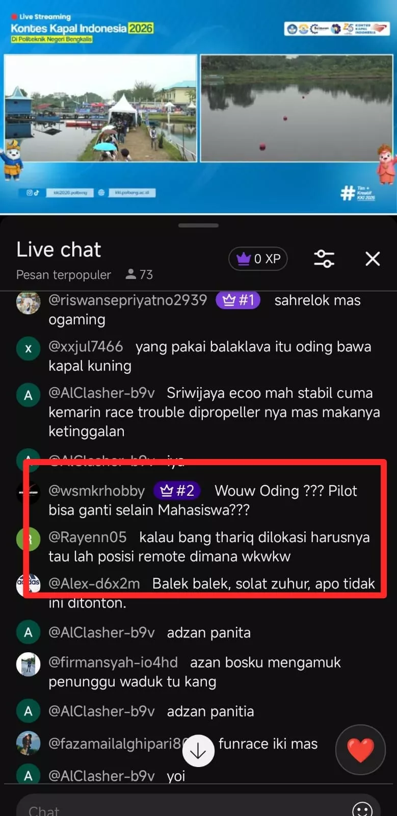 Berawal Dari Komentar Warganet, Tim Kapal Universitas Sriwijaya Didiskualifikasi Dari Pertandingan Fun Race KKI 2026