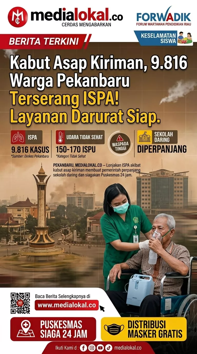 Kabut Asap Kiriman, 9.816 Warga Pekanbaru Terserang ISPA!