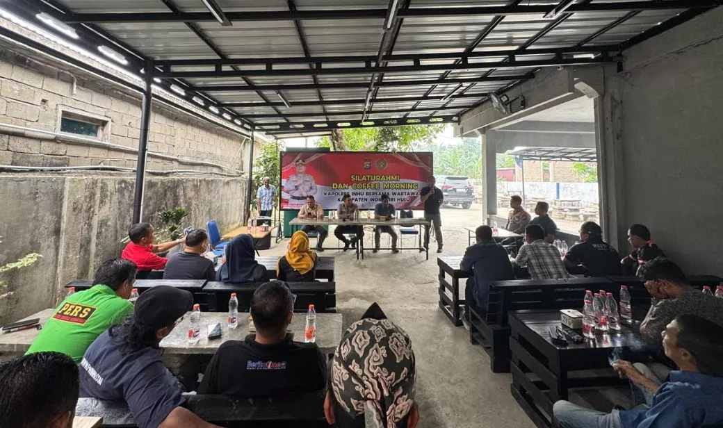 Coffee Morning Bersama Wartawan, Kapolres Inhu Tekankan Pentingnya Kemitraan Jaga Kamtibmas