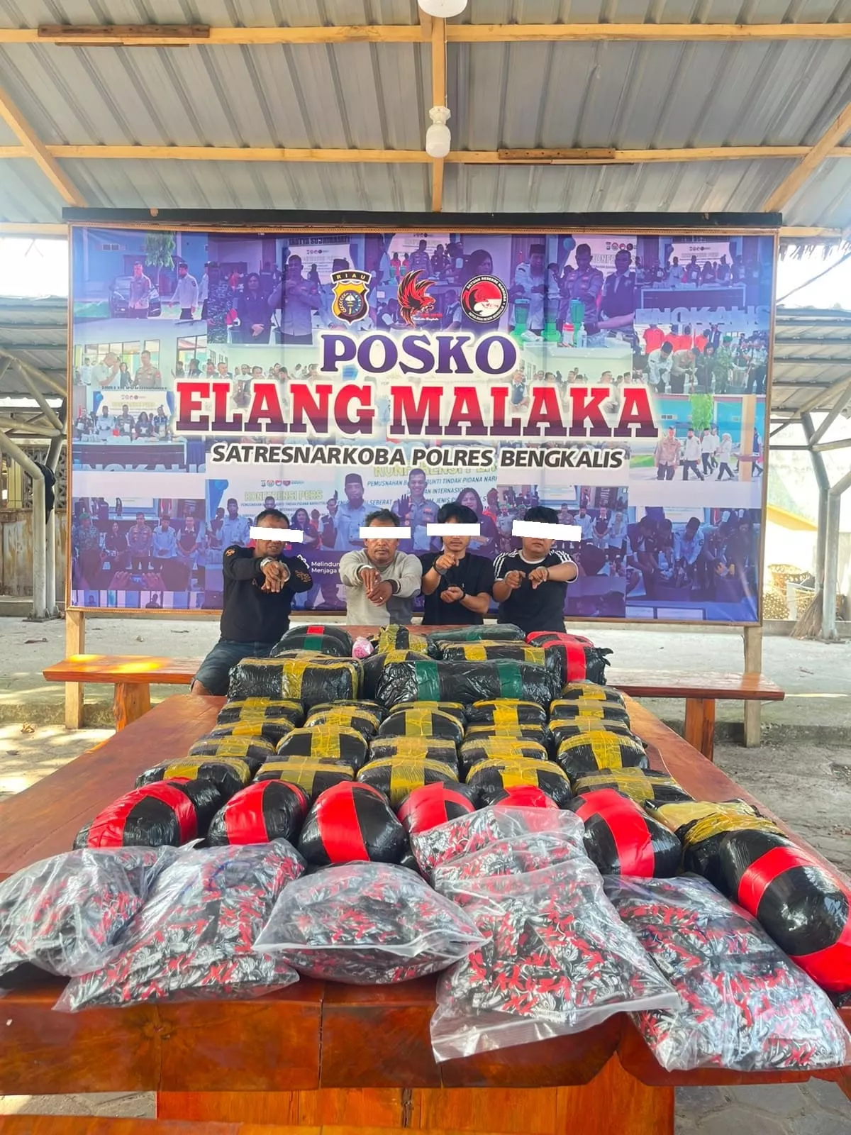 Polres Bengkalis Gagalkan Penyeludupan Puluhan Kilo Sabu, Ekstasi Dan Cartridge Etomidate