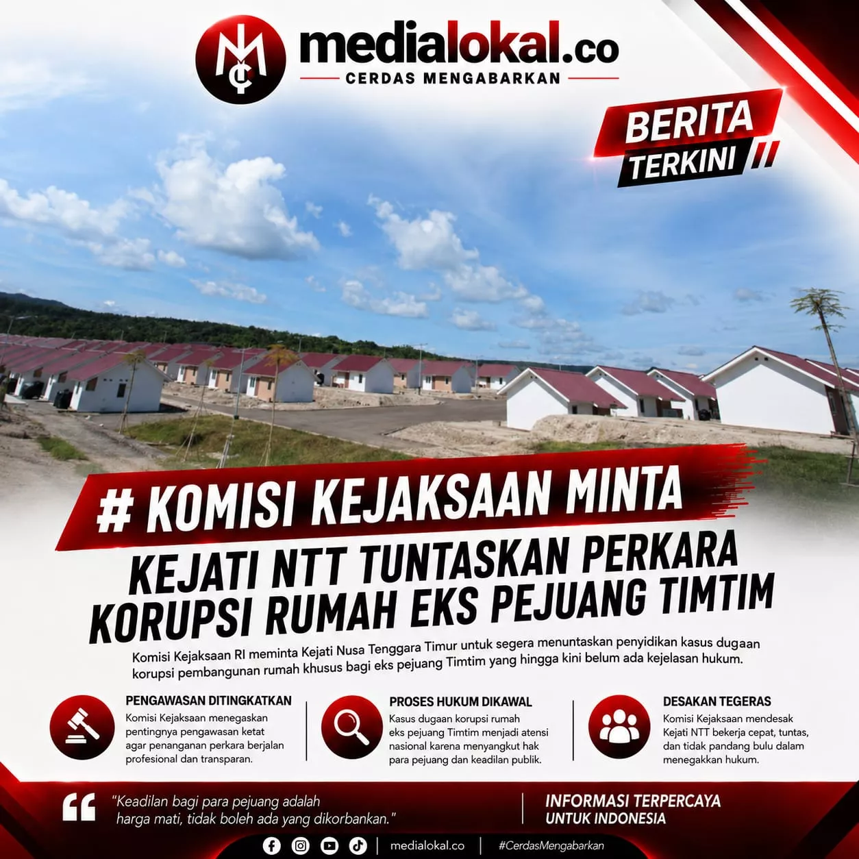 Komisi Kejaksaan Minta Kejati NTT Tuntaskan Perkara Korupsi Rumah Eks Pejuang Timtim