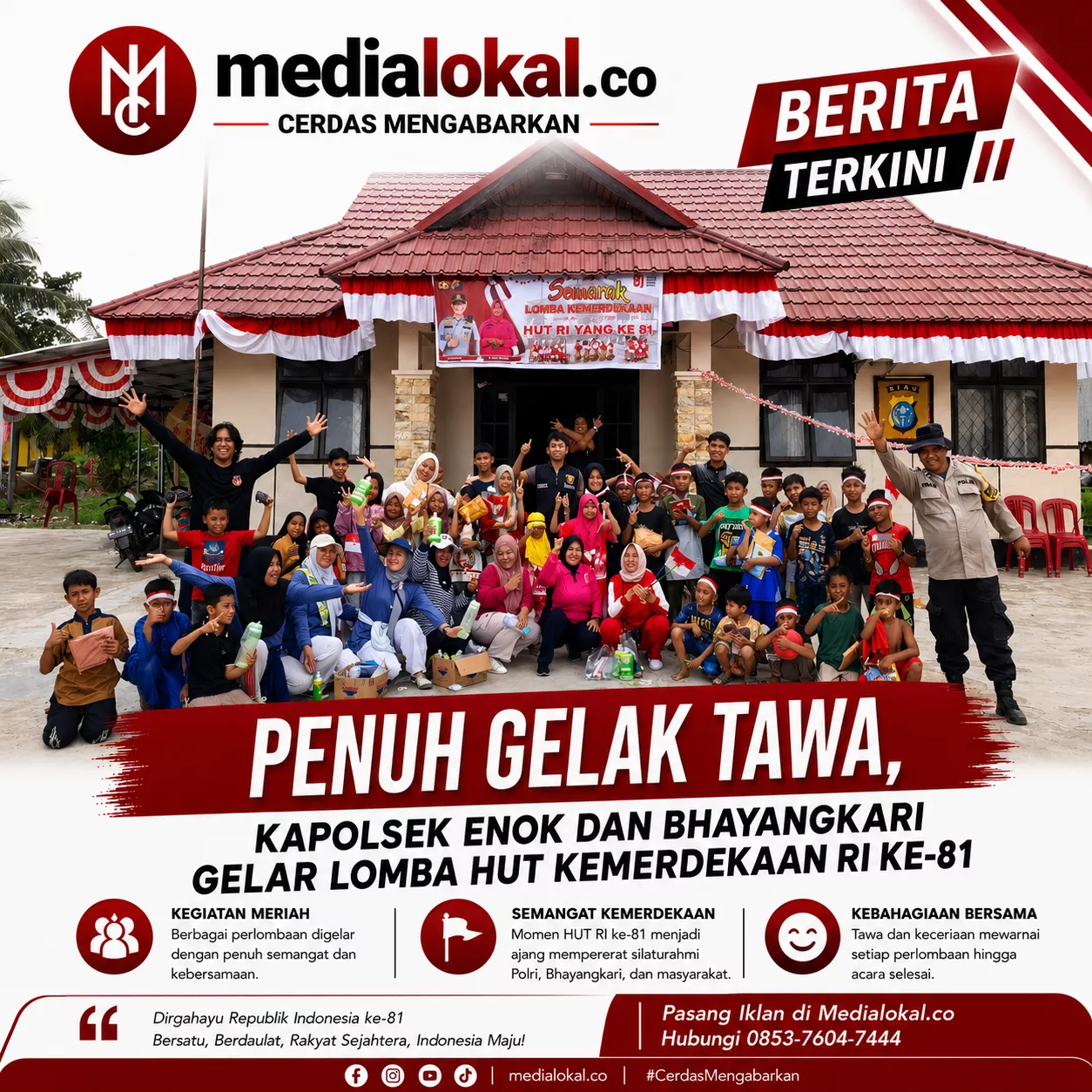Semarak HUT ke-81 RI di Polsek Enok: Pererat Silaturahmi Lewat Berbagai Perlombaan