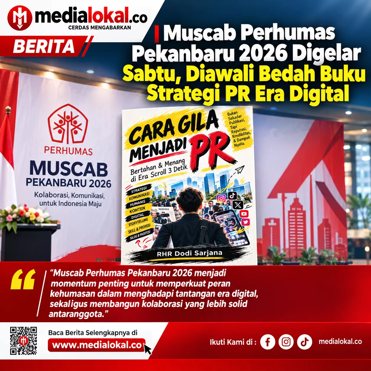 Muscab Perhumas Pekanbaru 2026 Diawali Bedah Buku Strategi PR Era Digital