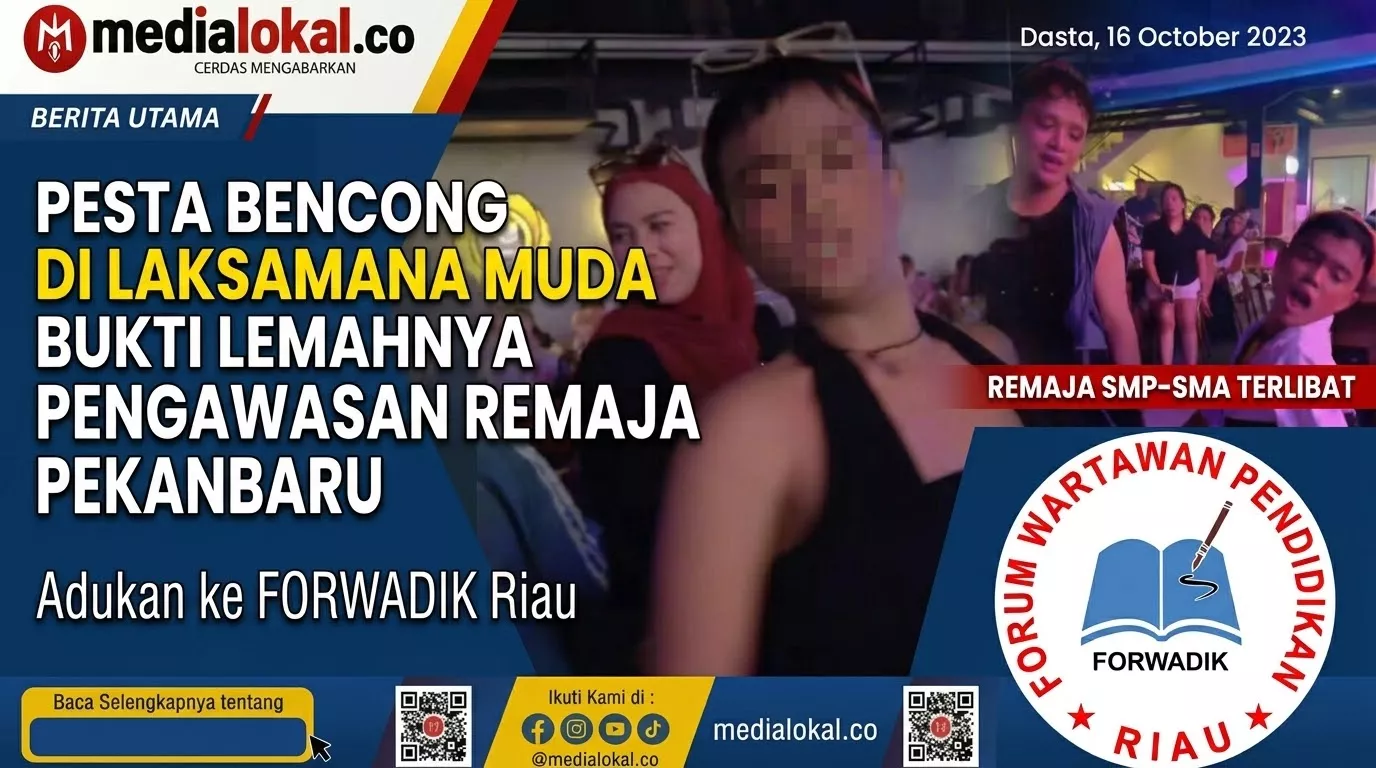 Pesta Bencong di Laksamana Muda Bukti Lemahnya Pengawasan Remaja SMP dan SMA Pekanbaru