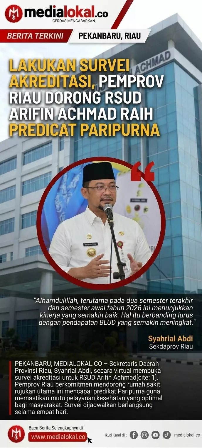 Pemprov Riau Targetkan RSUD Arifin Achmad Raih Akreditasi Paripurna