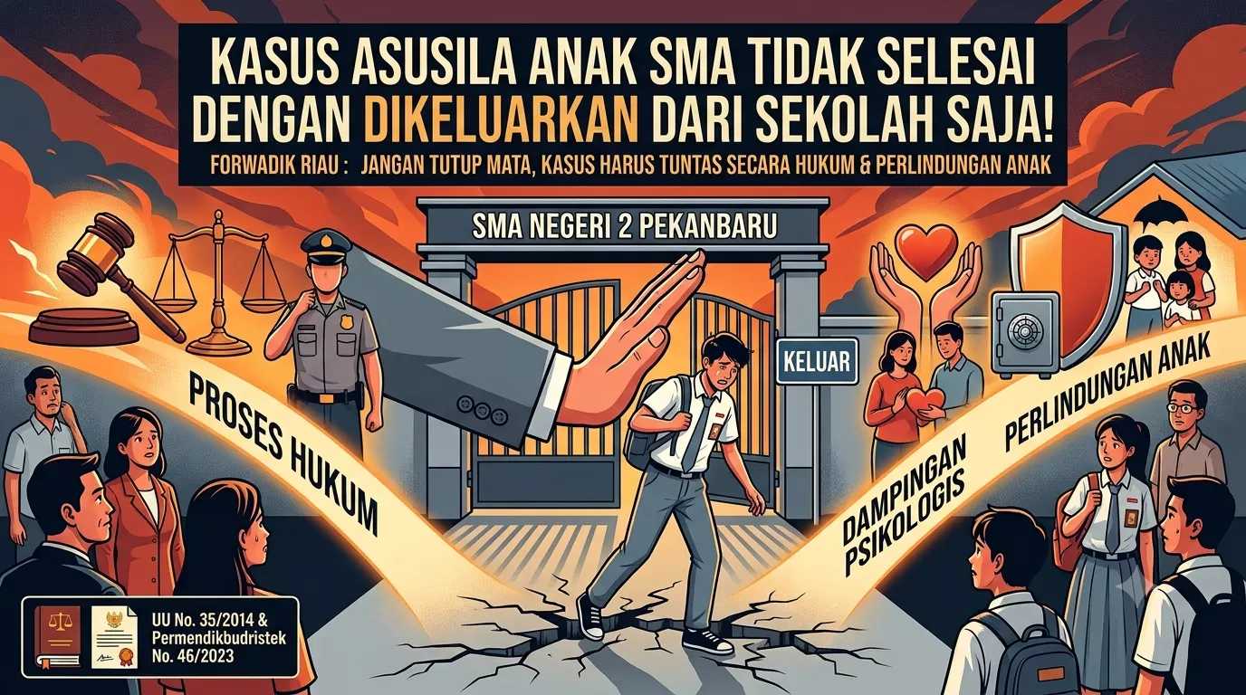 Kasus Asusila Anak SMA Tidak Selesai dengan Mengeluarkan Dari Sekolah Saja!
