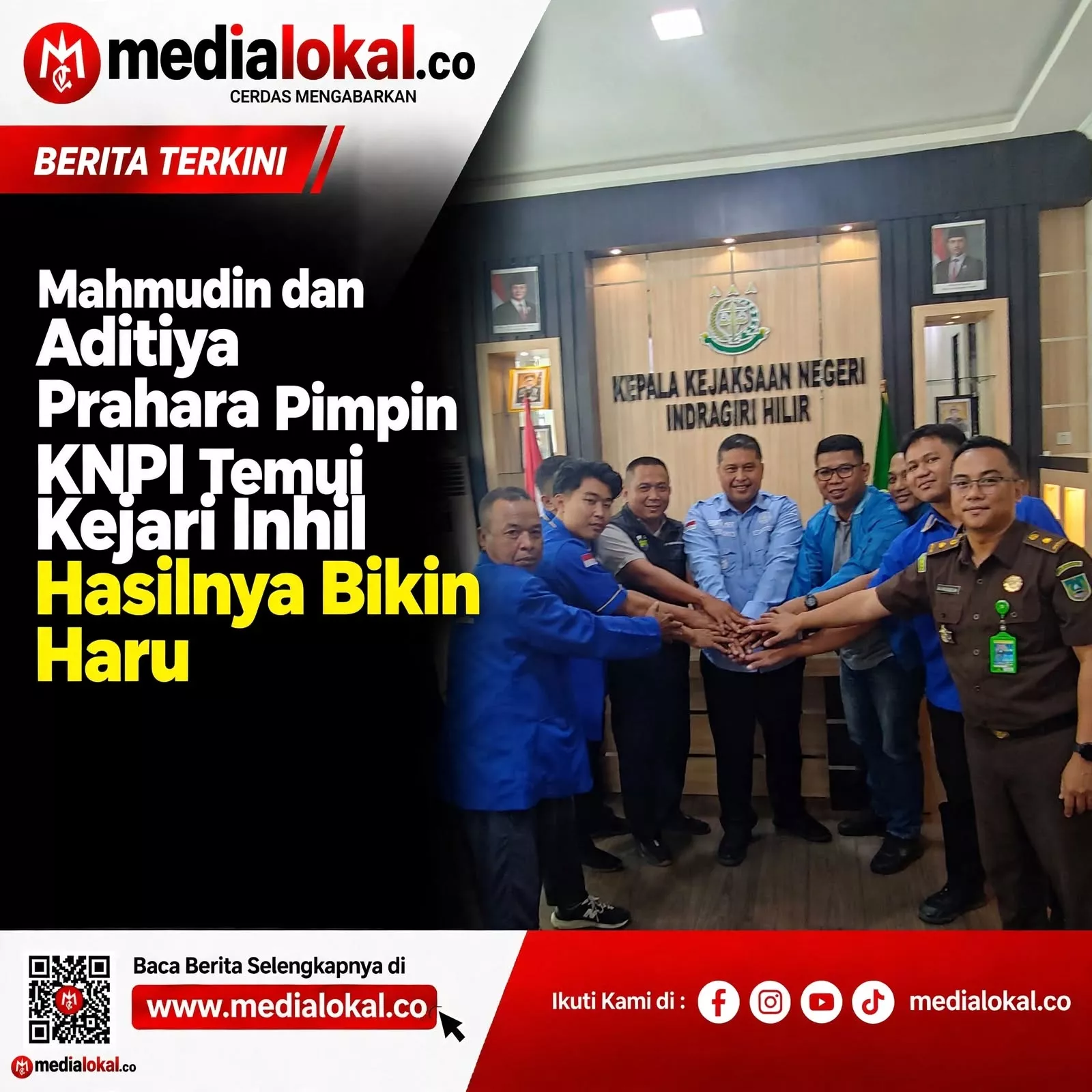 Rajut Persatuan dalam Bingkai Hukum, KNPI Inhil Silaturahmi ke Kejaksaan Negeri Inhil: Pemuda dan Adhyaksa Bersatu untuk Negeri