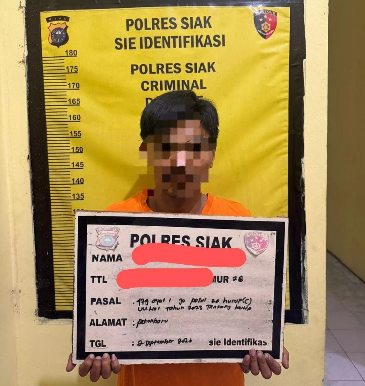 Jambret Gelang Emas Rp24 Juta di Siak Ditangkap di Pekanbaru, Pelaku Ternyata Positif Narkoba
