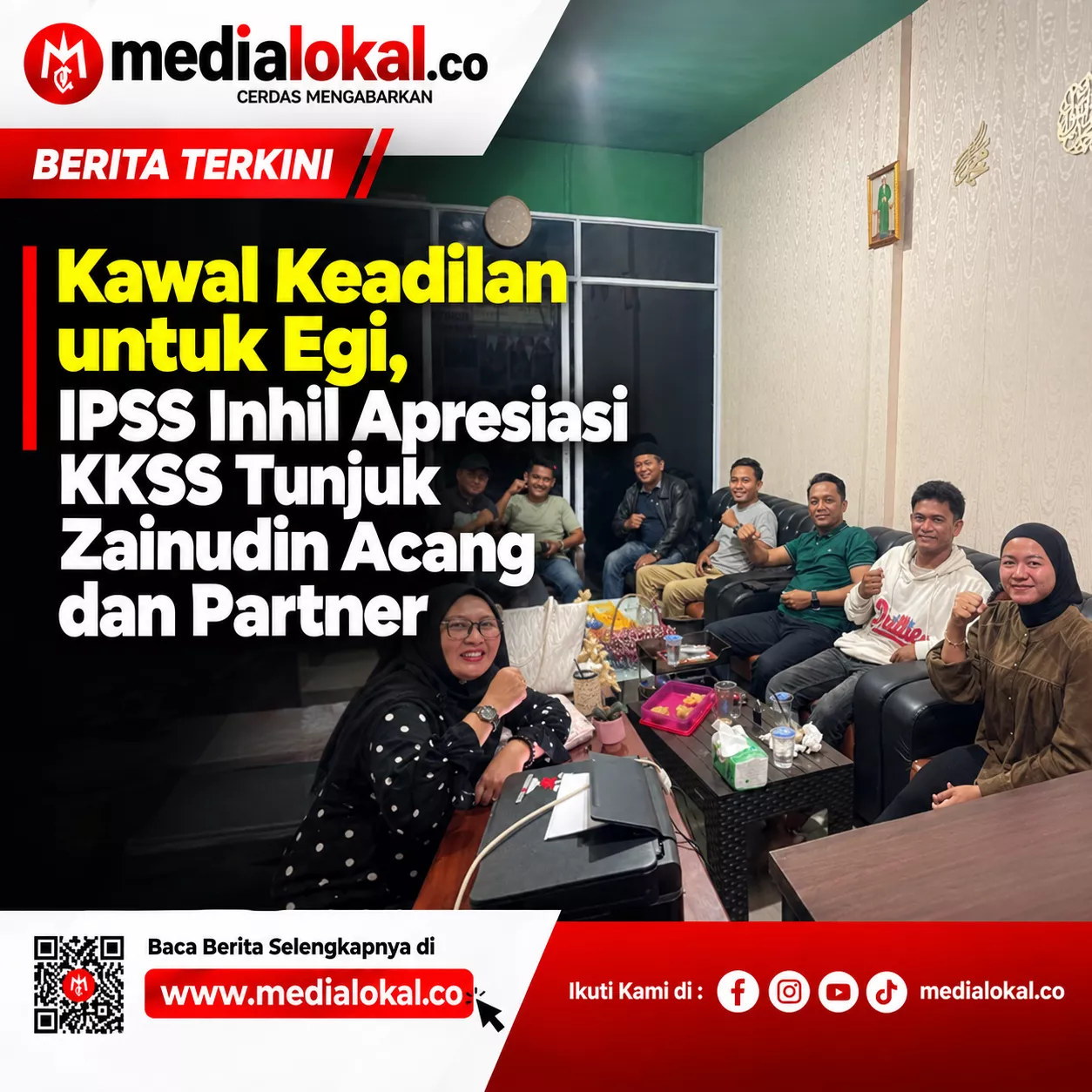 Harap Keadilan Terwujud, Keluarga Egi di Sungai Batang Dapat Pendampingan Hukum