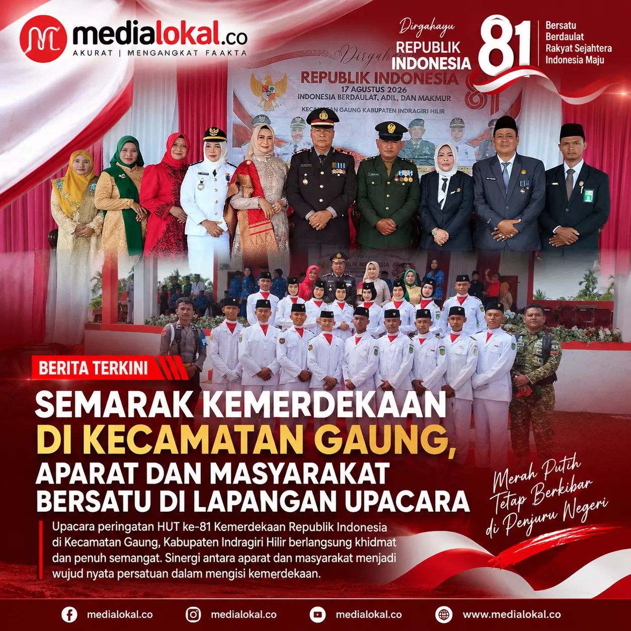 Kapolsek Gaung: Kemerdekaan Kita Isi dengan Semangat Persatuan dan Pengabdian