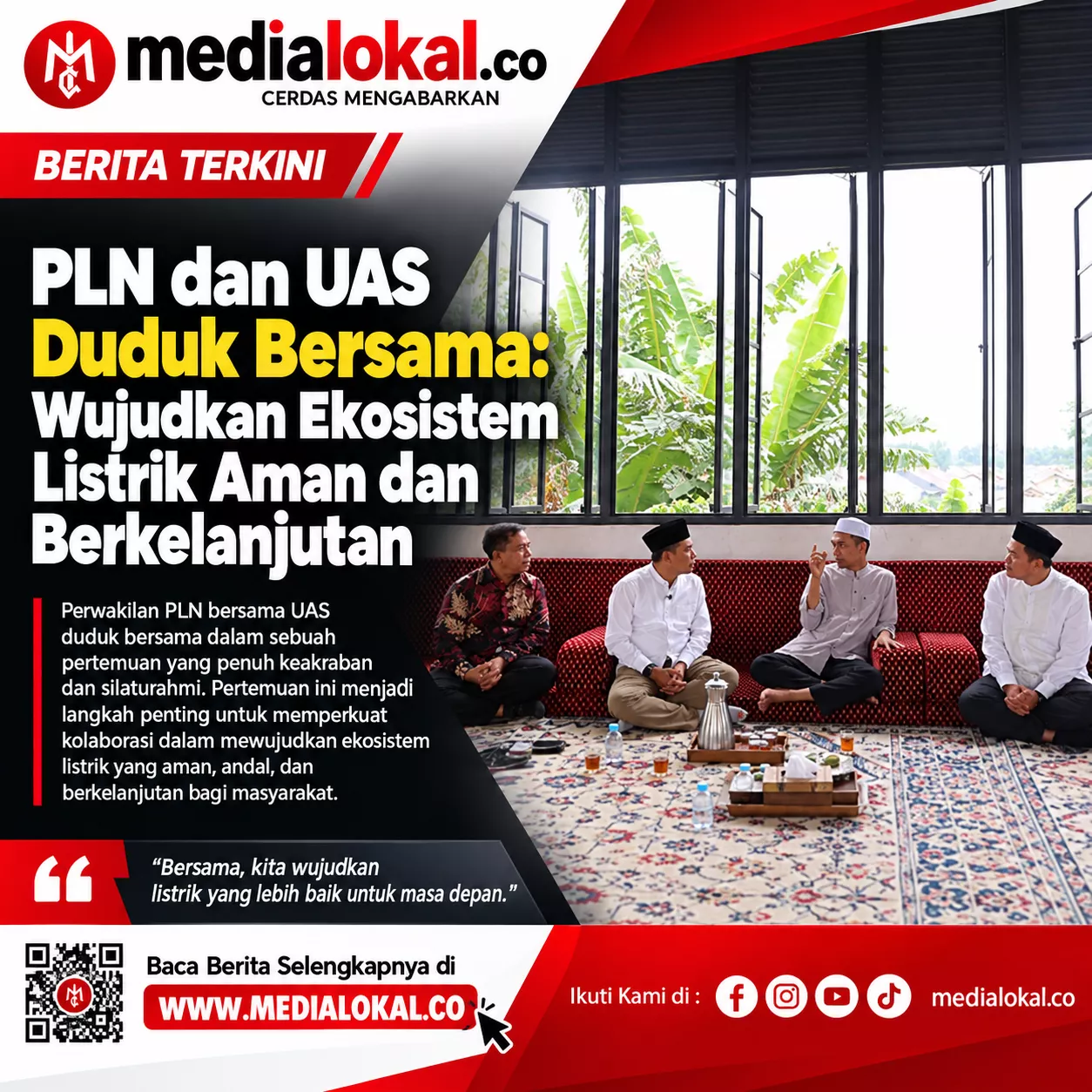 Momen Hari Pelanggan Nasional 2026, PLN UID Riau dan Kepri Perkuat Silaturahmi Bersama Ustaz Abdul Somad