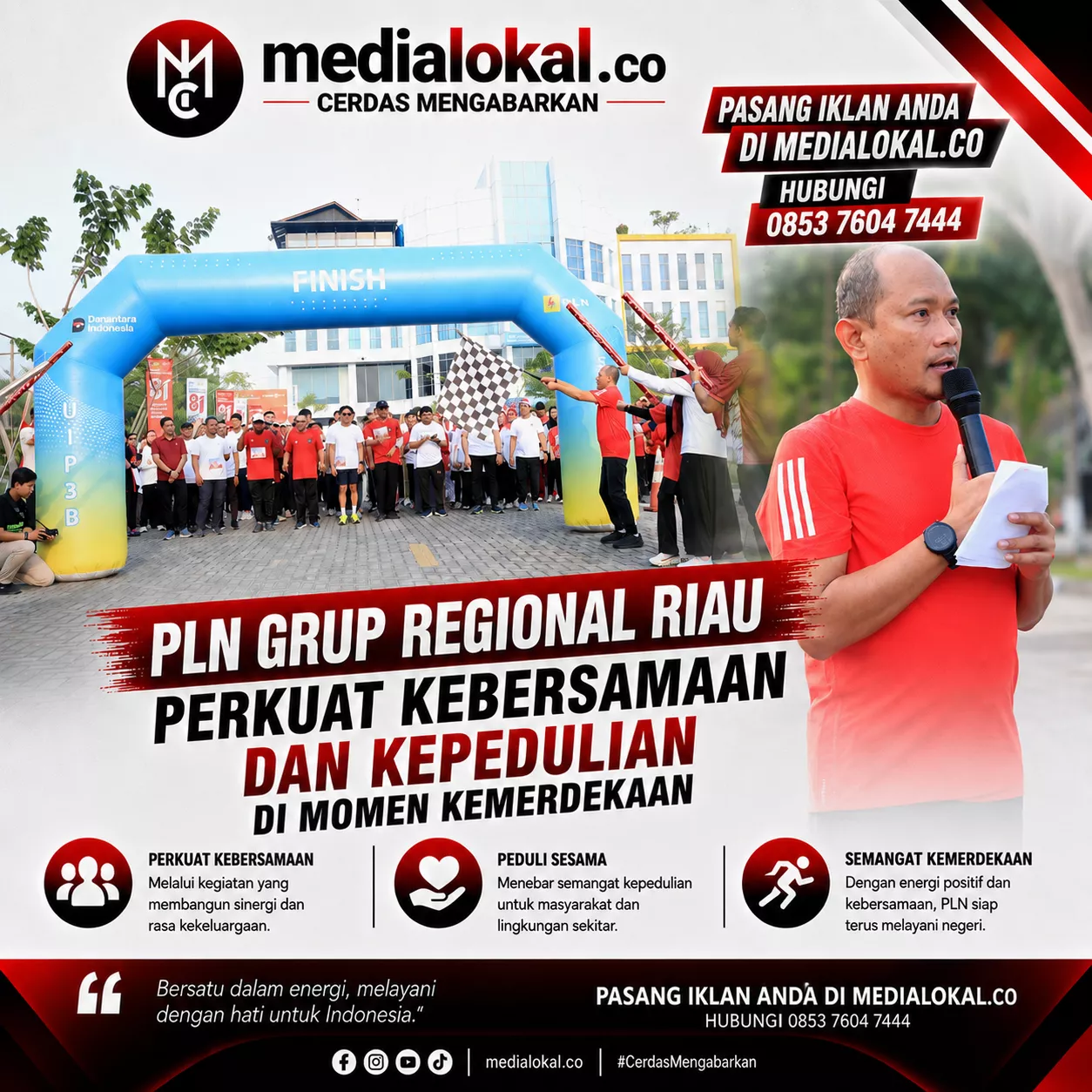 Peringati HUT ke-81 RI, PLN Grup Regional Riau Perkuat Semangat Kebersamaan dan Kepedulian