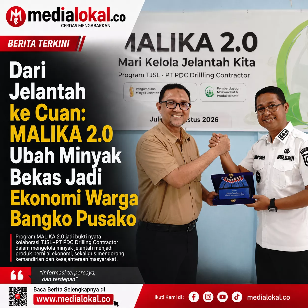 Lewat MALIKA 2.0, PDC Ubah Limbah Jelantah Jadi Peluang Ekonomi Masyarakat