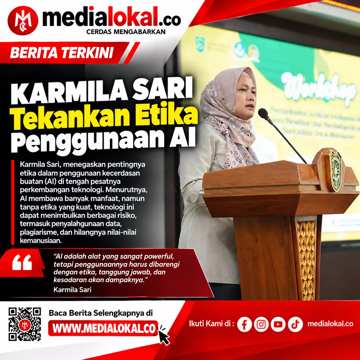 Karmila Sari Dorong Mahasiswa Manfaatkan AI Tanpa Kehilangan Daya Kritis