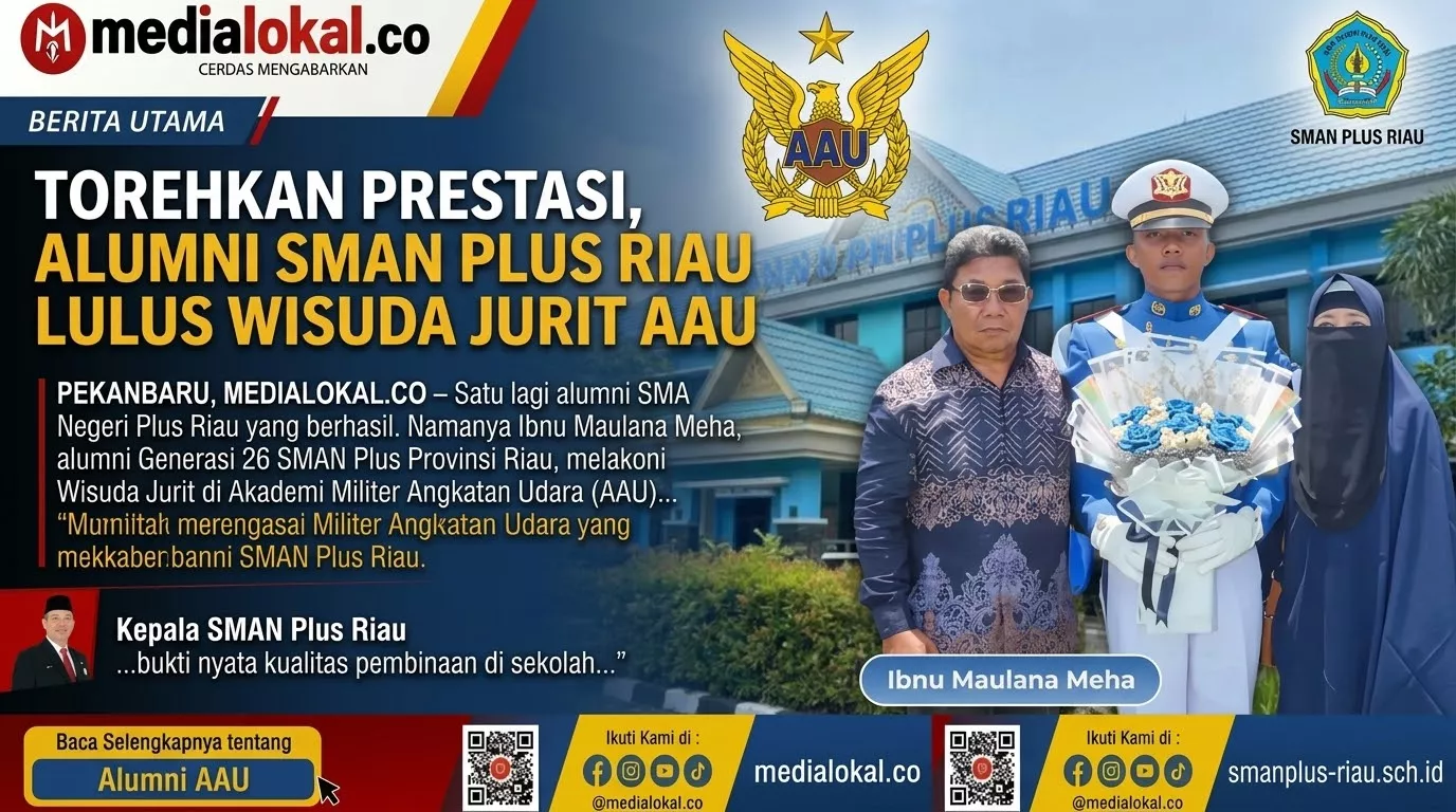 Torehkan Prestasi, Alumni SMAN Plus Riau Lulus Wisuda Jurit AAU