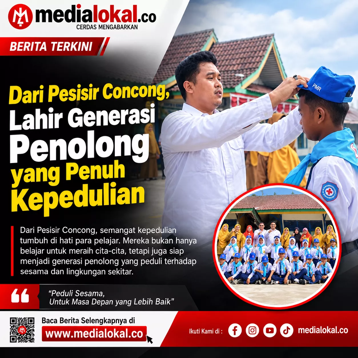 Dilantik dr. Arif Rahman Faris  PMR SMPN 1 Concong Luar Siap Menjadi Lentera Kemanusiaan
